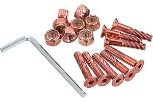 PATIKIL Skateboard Ferramenta Kit, Montaggio Viti Esagonali Testa Bulloni Dadi Set con Chiave per Long Board Cruiser