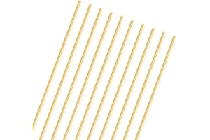 LAVMHAB Messingstab 1,5mm x 250mm, Messing Massiver Runde Stab für DIY Bastel (10 Stück)