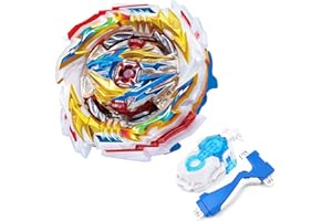 Desamvap Bey Brust Tops B-171 Kampfkreisel Metal Fusion Superking Triple DB Bey Layer Booster Right Spin Battle Kreisel Spielzeugset mit Starter und Griff, Geburtstag Kinder Spielzeug