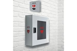 ISOP AED-Defibrillator Förvaringsskåp | Väggmonterad Första Hjälpen-Låda | Universell Skåp För Nödutrustning, Brandstege, Brandutrymningsset Eller Räddningssurvivalkit