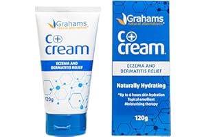 Grahams Natural C+ Eczema Cream - Clinically Proven Eczema Cream for Dry Skin, Inflammation, Dermatitis & Itchy Skin Relief for Adults - with Manuka Honey - Hypoallergenic & Steroid-Free (1 x 120 g)