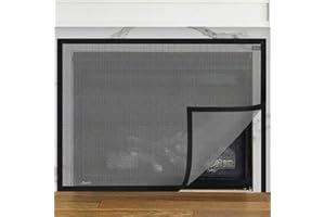 JINGEGECOME Fireplace Screen, Mesh Fireplace Cover,Fireplace Cover Baby Proof to Prevent Baby and Pet Near Fireplace, fireplace covers indoor, Fireplace Screen Safety Cover (Measures 100cm x 80cm).