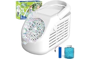 Panamalar Máquina Automática de Burbujas, Máquina Pompas de Jabón para Niños 42 Agujeros con 20000+ Burbujas/Batería Recargable/Solución, Maquina Hacer Pompas para Bodas Al Aire Libre Fiesta-Blanco