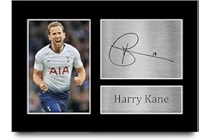 HWC Trading A4 Harry Kane Tottenham Hotspurs Cadeaux imprimés photo autographe signée pour les fans de football et les supporters - A4