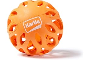 Karlie Balle de Jeu grillagée en Caoutchouc Coco Orange Ø 8 cm