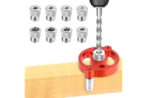 Flintronic Zestaw do wyszukiwania centrum obróbki drewna, lokalizator prowadnic wiertniczych 3 w 1 z tulejami wiertniczymi 3/4/5/6/7/8/9/10 mm, zestaw prowadnic do wiercenia otworów pionowych