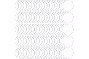 Wisboey 200 Piezas AcríLico Redondo en 2 Pulgadas CíRculos AcríLicos Transparentes Discos Transparentes para DIY Proyecto Artesanal