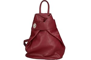 Chicca Borse Borsa Zaino Donna in Pelle Made in Italy 28x35x12 Cm