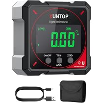 GemRed Digitaler Winkelmesser Mit LCD, Magnetfuß Und Wasserdichtem Gehäuse – Neigungsmesser Für Holzarbeiten, Bau Und DIY (Hold-Funktion)