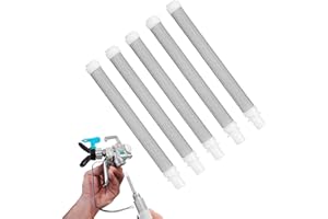 Vidacharmy 5Pcs 60 Mesh Pistola de Aerosol Airless Elementos, 100 mm Pistola De Aerosol Airless Elementos Filtrantes para Pistola De Spray De Pintura Sin Aire Wagner, Resistencia a la Corrosión