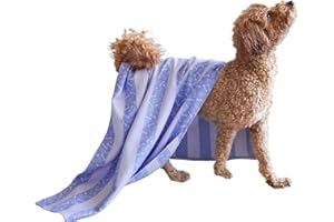 Dock & Bay Pet Towel - Super Absorbent & Quick Drying Dog Towels with Bag - 100% Recycled - Pawfect Purple, Large (120x70cm, 47x27)