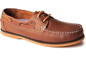 Catesby Leather Mens Boat Shoes UK