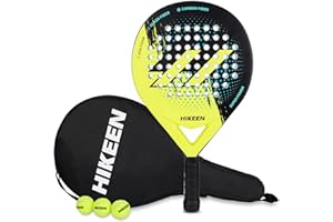 BOOSTEADY Set de Padel Raqueta con 3 Pelotas：Palas Padel para Entrenamiento Principiantes y Profesionales Raqueta Padel con Amortiguación- Fibra de Carbono y Foam EVA - Incluye Bolsa