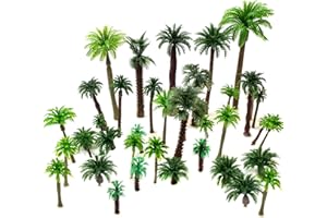 OrgMemory Palmiers Modèle, Plastique Modèle Arbre pour projets, (36Pièce, 3-16 cm), Arbres Miniatures