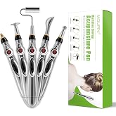 MQUPIN Electronic Massager Pen, 5 in 1 with Replaceable Massage Heads, Portable Massage and Relaxation Pen for Muscle Relaxat