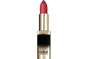 L’ORÉAL PARIS L'Oreal Paris szminka do ust Make-Up Color Riche Gold Obsession z efektem złota brokatowa pomadka do ust, 44 różowe złoto