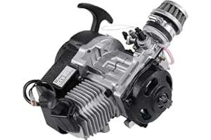 ‎H-YEEU Samge 49CC 2 Stroke Mini Moto Engine Carb Pullstart Vergaser Luftfilter Head Mini Motor für ATV Dirt Bike Quad Pocket Bike