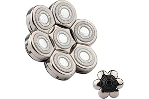 SJPZWCRL Tête de rasoir électrique, Têtes de rechange pour rasoir à tête chauve, Universel Lame Rasage Remplacement Durable Rapide pour Rasoir électrique 5 6 7 8, Argent