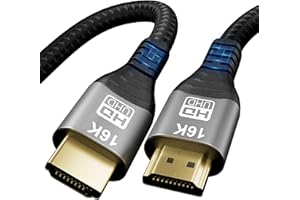 CAKOBLE Cable HDMI 2.2 1m,16K 12K 10K 8K| 96Gbps Ultra High Speed Cable HDMI | 16K@60Hz 4K@480Hz | eARC HDR10+ Dolby Vision/Atmos | HDCP 2.3 | Para hdmi 2.1,PS5, Xbox Series X/S, Soundbar, PC, Mac