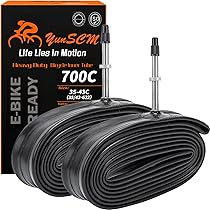 YunSCM 2Pcs Verdikte 35/43-622 28-inch binnenband 700CX35C/43C FV48mm Ventil compatibel 700C Fietsbinnenband 700x35C 28x1.40 700x38C 28x1.50 700x40C 28x1 .60 700x42C 700x43C