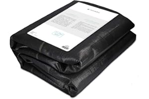 Navaris tkanina chroniąca przed chwastami – wytrzymała mata podłogowa do uprawy krajobraz podkładka mata mata podłogowa mata ogrodnictwo plandeka - XL, 6,6 stopy x 82 stopy (2 m x 25 m = 50 m²)