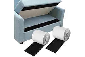 HERBYD Non Slip Cushion Pad, 10cm x 3m Rolled Hook Loop Tape with Adhesive for Effectively Reduce Sofa Mattress Couch Cushions Sliding(Black)