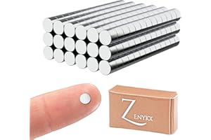 ZENYKX® Pack de 220 Imanes de Neodimio 3x2mm | iman neodimio | imanes potentes | imanes neodimio n52 | Nevera, oficina, etc | Es Importante Utilizarlo de Forma Correcta y en Superficie Adecuada