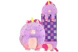 Happy Nappers Kids Sleeping Bag - Plush Toy, Comfy Sleeping Bag & Fluffy Pillow All in One