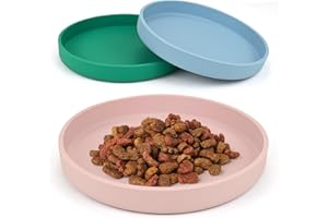 RAINPOP 3 Stück Katzennäpfe, Futternapf für Katzen, Silikon Futterschale, Fressnapf Katze, Silikonnapf Breit Trinkschale, Trinkschale, Tiernäpfe für Futter Wasser, Katzenschüssel für Trockenfutter Nassfutter