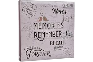 ARPAN - Grande raccoglitore a 3 anelli, con tasche per 500 foto in formato 15 x 10 cm, per matrimonio e compleanno del bambino, copertina con scritte artistiche