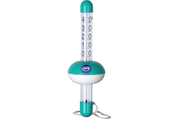 Gre 40050 - Grand Thermomètre Flottant pour Piscine, Échelle Celsius.