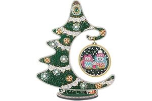 Demiawaking DIY 5D Mosaik Kristall Diamond Painting Weihnachtsbaum Handwerk Diamant Malerei Kit Weihnachtsdeko Ornamente Geschenke (B)