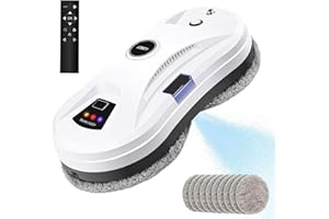 AHWOIHS Robot Lavavetri, Lavavetri Elettrico con Getto automatico Spruzzo Lavavetri Elettrico con Telecomandato Robot lavavetri Elettrico 5600pa Forte potenza di aspirazione per grandi finestre esterne