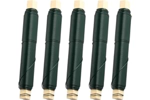 ERSHIPING 5er Set Basteldraht 0,65mm x 35m, Blumendraht zum Basteln, Blumendraht Grün Floristendraht Garten Draht Basteln Wickeldraht Grün, biegsam & stabil Bindedraht zum Befestigung von Blumen und Pflanzen