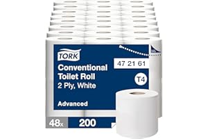Tork T4 Papier Toilette Rouleau traditionnel blanc, Advanced, 2 plis, 48 x 200 feuilles, 472161