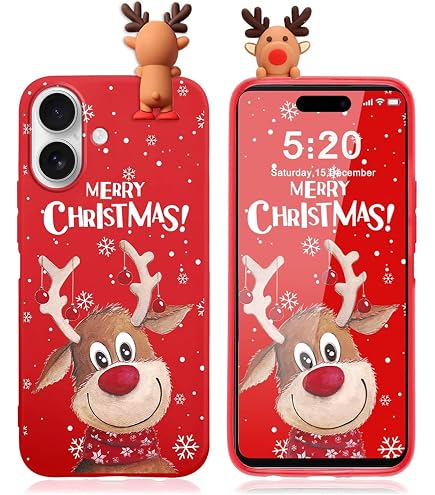 Yoedge 2 Custodie Natalizie Per IPhone 12 Mini – Morbide TPU Con Disegni Di Alce E Natale, Ultra Sottili, Antigraffio, Regalo Per Donna - 3