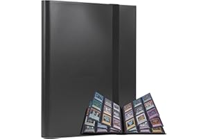 ECOSEAO Album na karty kolekcjonerskie z 9 kieszeniami, 360 kieszeni, segregator na karty MTG, segregator na karty kolekcjonerskie, do kart fotograficznych TCG, czarny