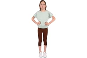 infatti Leggings a ¾ in Cotone per Bambina, Pantaloni Morbidi e Comodi per i più Piccoli, Allenamento Casual, Stile Corto Elegante, Abbigliamento Basic Tonia