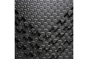 AJX PUSH THE LIMITS AJX BLack and Grey Large Soft Foam EVA Kids Floor Mat Extra Thick Interlocking, Multi Color Red Yellow Blue Green EVA Soft Foam Exercise Floor Mats 60x60x1.2cm (4 Mats(16 square feet), Black)