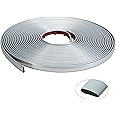 JSIWOTH Matte Silver Peel and Stick Trim, 3M Flexible Vinyl Wall Trim, Self-Adhesive, Multi-Purpose