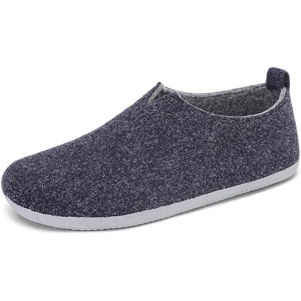 Andrés Machado Unisex Slippers met gesloten hak - dames en heren, zomer en winter gesloten teen AM002 - vilten bovenkant, met anti-slip rubberen