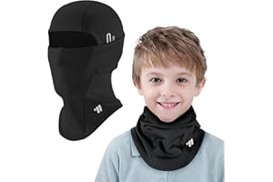 ICOCOPRO Sturmhaube Maske Winter Warm Sturmhaube Skimaske Motorrad Fahrradmaske Motorradmaske Jungen und Mädchen atmungsaktiv winddicht mit Brillenlöchern