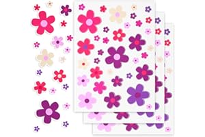 MBAIYO 105Pcs Flowers Bike Stickers, Flower Car Stickers Set Waterproof Car Decals Vinyl Decals Bike Decoration Bikes Sticker for Bikes (Muticolor)