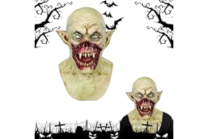YongSral Máscara de Vampiro, Mascaras Halloween Vampiro, Mascara Halloween Terror Vampiro, Mascara Zombie Realista, Máscara Halloween Realista, Caretas Halloween Vampiro para Cosplay, Carnaval