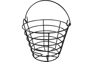 KOFULL Golfbollkorg i metall, med handtag, golfbanaförvaring, rymmer 50 bollar