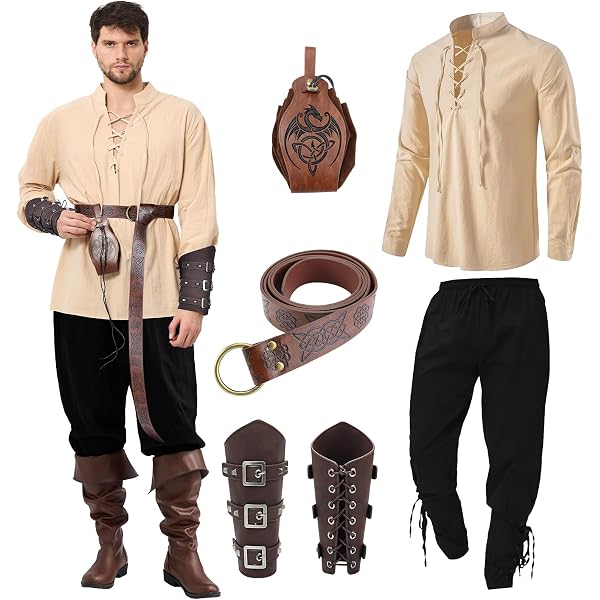 Lot De 2 Porte-épées Style Pirate - Ceinture Réglable En Cuir PU - Pour Costumes, Halloween, Fêtes Médiévales - Noir Et Marron