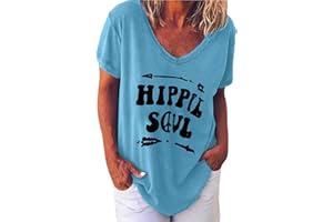 TIMEMEAN Tops Femmes T-Shirt Fleurie Pissenlit De Grande Taille Hauts De Chemisier Basiques à Col en V Et à Manches Courtes D'été Décontractés