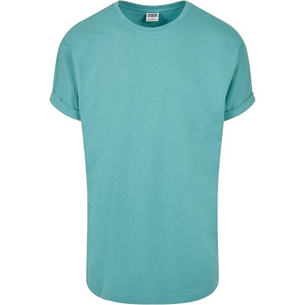 KLIEGOU Men’s Hip Hop T-Shirt – Round Hem Hole Design Urban Streetwear