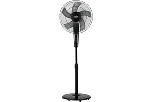 Beko - EFS5100B - Ventilatore a Piantana, 45 W, 3 Velocità, Altezza e Inclinazione Regolabile - Nero, 45,2 x 40 x 135 cm