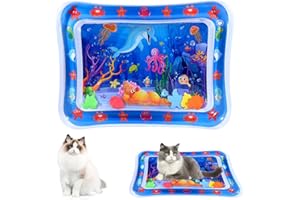 Tyasoleil Tapis de jeu d'eau à capteur - Tapis de jeu épais pour chats - Capteur d'eau avec poisson - Tapis de capteur d'eau pour animaux de compagnie - Tapis de capteur d'eau - Jeu d'eau (dauphin